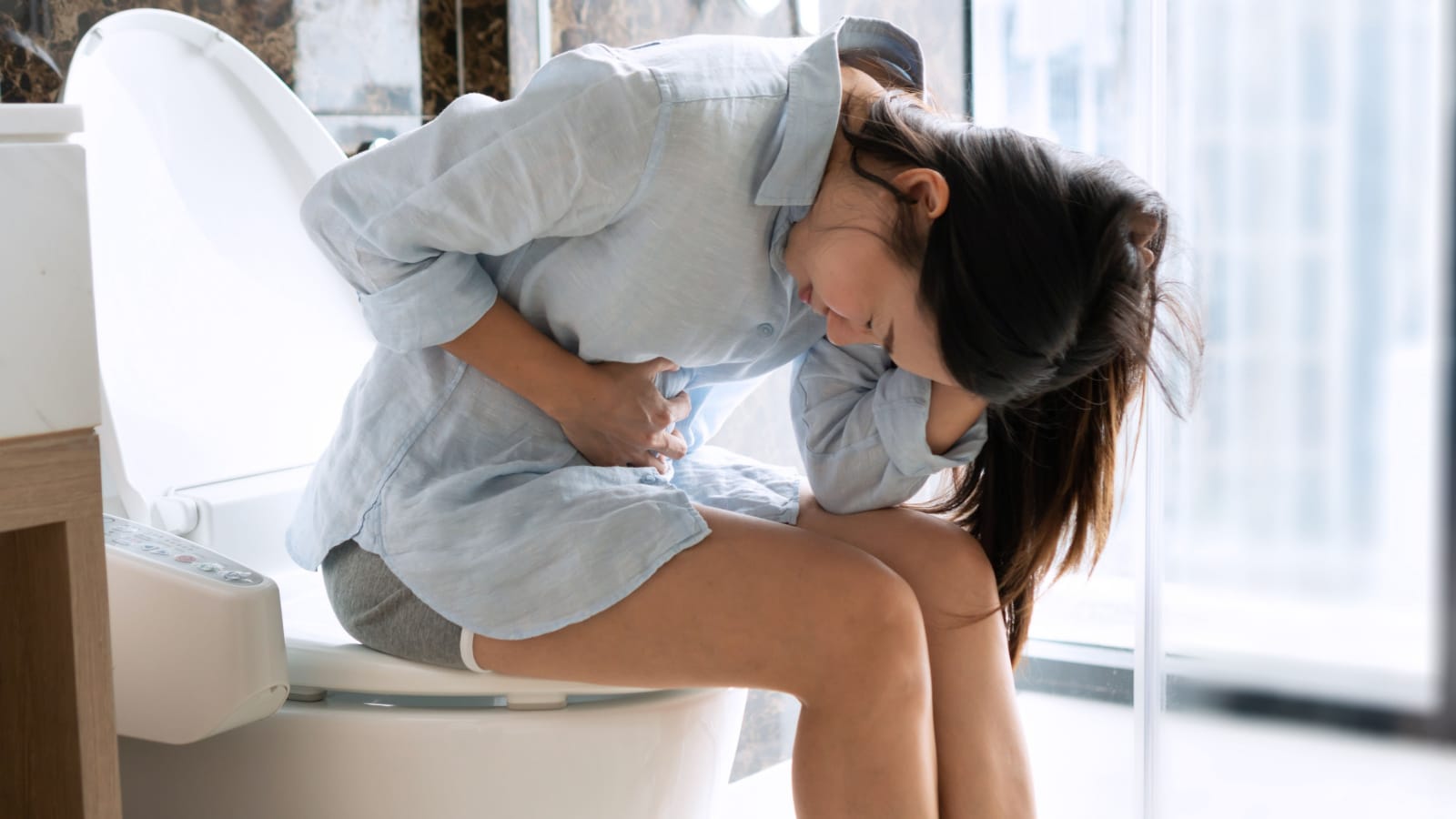 constipated on toilet pain