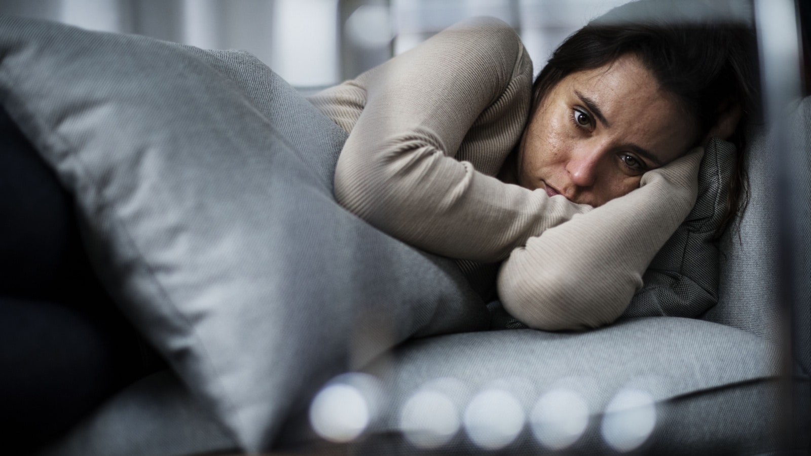 depressed on couch