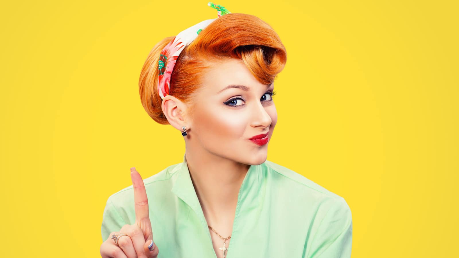 woman saying no pinup